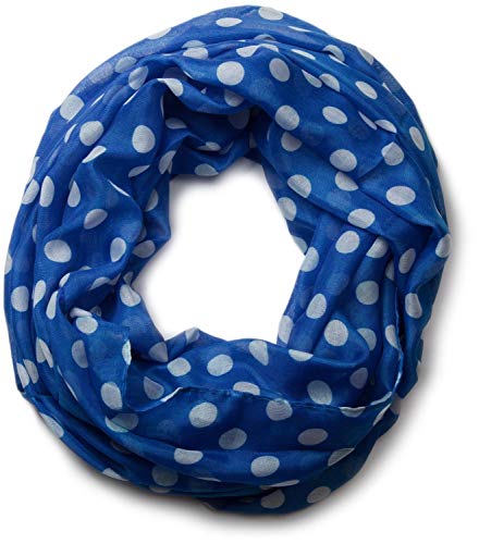 styleBREAKER Loop Schal Polka Dots Blau
