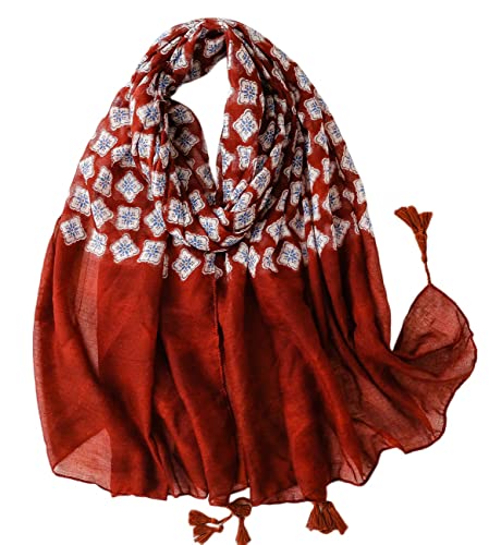 FAIRYGATE Schal Damen Elegant Blumen 70.8X33.5 Inch